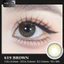 Lens mắt 619 Brown màu nâu filter viền nhám tự nhiên, size nhỏ - LUNA EYES brand