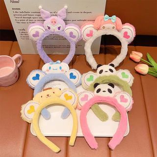 Bờm Tóc Phủ Lông Hình Trái Tim Chồi accessories Phong Cách Dễ Thương Cho Bạn Nữ K431
