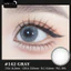 Lens mắt 142 Gray màu xám sáng vân tia, viền nhạt, size vừa - thương hiệu LUNA EYES