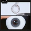 Lens mắt 142 Gray màu xám sáng vân tia, viền nhạt, size vừa - thương hiệu LUNA EYES