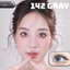 Lens mắt 142 Gray màu xám sáng vân tia, viền nhạt, size vừa - thương hiệu LUNA EYES