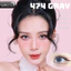 Lens mắt 474 Gray màu xám sáng vân tia, không viền, size nhỏ - thương hiệu LUNA EYES