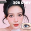 Lens mắt 306 Gray màu xám sáng không viền nổi bật, size nhỏ - LUNA EYES brand