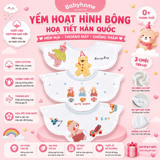 3 cái / lốc yếm trẻ em phim hoạt hình bông không thấm nước yếm dễ thương & vải ợ phụ kiện sơ sinh 0-2 tuổi
