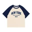 Áo Thun Raglan "New York" Local Brand VIBESTU Áo Thun Boxy Form Rộng Unisex 250Gsm 100% Cotton