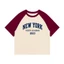 Áo Thun Raglan "New York" Local Brand VIBESTU Áo Thun Boxy Form Rộng Unisex 250Gsm 100% Cotton