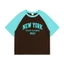Áo Thun Raglan "New York" Local Brand VIBESTU Áo Thun Boxy Form Rộng Unisex 250Gsm 100% Cotton