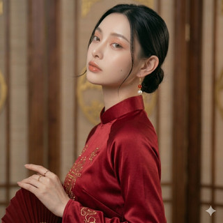 [N1103] Bông Tai, Khuyên Tai, Hạt Ngọc Trai Đá Nhân Tạo Dáng Dài Mix Đỏ Trắng, Sang Trọng, Phù Hợp Cho Nữ - DAISYN