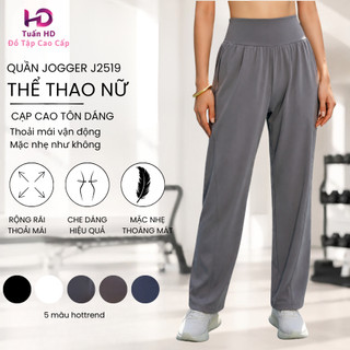 [J2519] Quần jogger thể thao nữ chất thun Poly mềm mịn co giãn 4 chiều, tôn dáng, thoải mái vận động