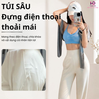 [J2519] Quần jogger thể thao nữ chất thun Poly mềm mịn co giãn 4 chiều, tôn dáng, thoải mái vận động