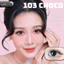 Lens mắt AL-103 Choco màu nâu nhạt viền socola tự nhiên, size nhỏ - thương hiệu LUNA EYES