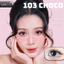 Lens mắt AL-103 Choco màu nâu nhạt viền socola tự nhiên, size nhỏ - thương hiệu LUNA EYES