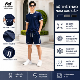 Bộ Hè SPORT Mới Nhất Năm 2026 Bộ Thể Thao Nam Cộc Tổ Ong Phối Viền Thời Trang co giãn 4 chiều BHN78