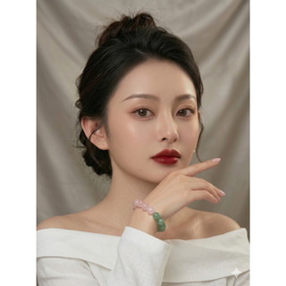 [N1099] Vòng Tay Ngọc Trai Đá Lớn Nhân Tạo Mix Hồng - Xanh, Sang Trọng, Móc Cài Chắc Chắn - DAISYN.