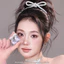 Lens mắt E35 Pink màu hồng mix chấm sáng long lanh tự nhiên, size vừa - brand LUNA EYES