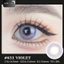 Lens mắt 651 Violet màu tím vàng nổi bật, viền omber, size nhỏ - thương hiệu LUNA EYES