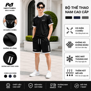 Bộ Sport Nam Cộc Tay Cổ Viền Năng Động Thấm Hút Mồ Hôi Tốt Full Size  BHN78
