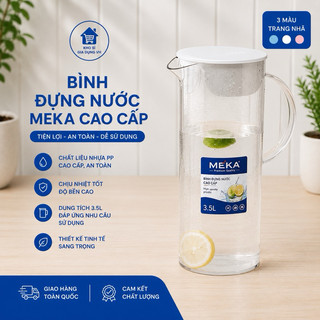 Bình Đựng Nước Nhựa 5295 Meka 1700ml Cao Cấp, Ca Nhựa Nhập Khẩu JKC, dung tích lớn, chất lượng
