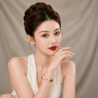 [N1077] Vòng Tay, Chuỗi Hạt Đá Ngọc Trai Nhân Tạo Mix Vàng Trắng Xanh, Sang Trọng Cho Nữ - DAISYN
