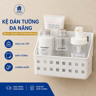 Kệ Để Đồ Đa Năng, Kệ Để Đồ Dán Tường, Kệ Nhà Tắm Cực Chắc Không Cần Khoan, Cao cấp