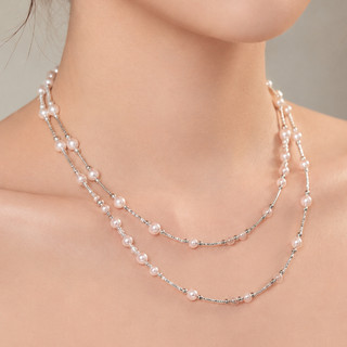 [N1065] Vòng Cổ Dây Chuyền Ngọc, Chuỗi Hạt Ngọc Trai Nhân Tạo Trắng Hồng, Sang Trọng Cho Nữ - DAISYN