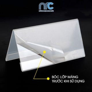 (Xuất hoá đơn VAT) Combo 2 Bảng tên mica để bàn chữ A, Bảng chức danh mica chữ A, Kê chữ A trong suốt 2 mặt