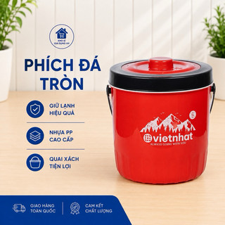 Thùng ( Phích) Đá Tròn Giữ Nhiệt -3-5-7-10-15lit Việt Nhật, phích nước đá size lớn, giữ nhiệt tốt