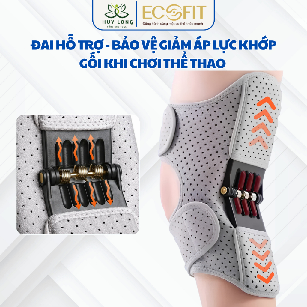 Đai Trợ Lực Khớp Gối ECOFIT –  Bảo Vệ Khớp, Hỗ Trợ Đi Lại, Giảm Áp Lực Đầu Gối Khi Leo Cầu Thang