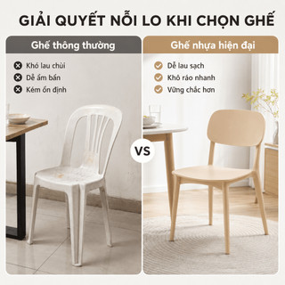 KUKA Ghế nhựa đơn giản cho nhà hàng cửa hàng gia đình bền đẹp dùng trong nhà ngoài trời GhếĂnNhựa