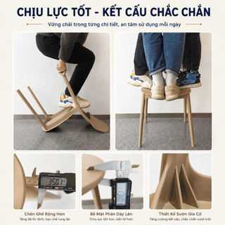 KUKA Ghế nhựa đơn giản cho nhà hàng cửa hàng gia đình bền đẹp dùng trong nhà ngoài trời GhếĂnNhựa