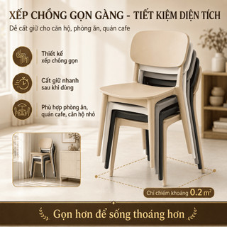 KUKA Ghế nhựa đơn giản cho nhà hàng cửa hàng gia đình bền đẹp dùng trong nhà ngoài trời GhếĂnNhựa