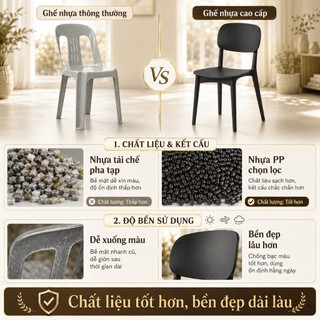 KUKA Ghế nhựa đơn giản cho nhà hàng cửa hàng gia đình bền đẹp dùng trong nhà ngoài trời GhếĂnNhựa