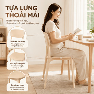 KUKA Ghế nhựa đơn giản cho nhà hàng cửa hàng gia đình bền đẹp dùng trong nhà ngoài trời GhếĂnNhựa