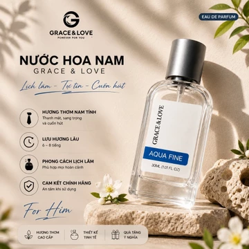 Nước hoa nam thơm lâu cao cấp Grace And Love chính hãng - Tinh dầu nước hoa nam, nước hoa cao cấp mini dạng xịt mạnh mẽ