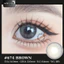 Lens mắt 674 Brown màu tự nhiên, viền nhám, size nhỏ - thương hiệu LUNA EYES