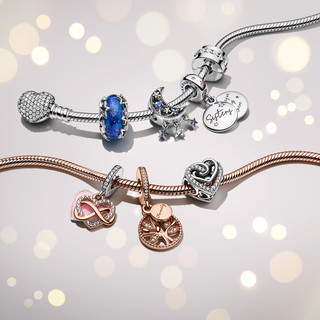 Charm Bạc Murano Dải Ngân Hà - Xanh Vũ Trụ - Galaxy Blue & Star Murano