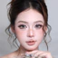 Lens mắt FD-405 Gray màu xám nâu mắt mèo, viền nâu đen, size lớn - brand LUNA EYES