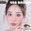 Lens mắt 456 Brown màu nâu vàng tự nhiên, có viền, size vừa - thương hiệu LUNA EYES