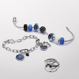 Charm Pandora Moments Bạc Murano Mini Trắng Trong Suốt - White Mini Murano Glass Charm