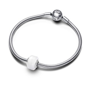 Charm Pandora Moments Bạc Murano Mini Trắng Trong Suốt - White Mini Murano Glass Charm