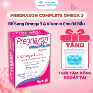 Vitamin Bầu HealthAid Pregnazon Complete Omega 3 Bổ Sung Omega 3 & Vitamin Cho Bà Bầu ( 60 Viên )