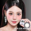 Lens mắt FB-220 Brown màu nâu trơn tự nhiên, viền xanh, size nhỏ - thương hiệu LUNA EYES