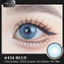 Lens mắt 434 Blue màu xanh nhám có viền nổi bật, size nhỏ - thương hiệu LUNA EYES