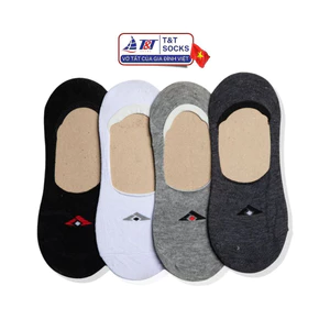 Tất Vớ Nam Tàng Hình Lười Logo Trơn T&T SOCKS Basic Nhiều Màu Thoáng Khí Êm Ái Khử Mùi Hôi - NAM130