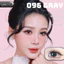 Lens mắt 096 Gray màu xám họa tiết cánh hoa đen, size lớn - thương hiệu LUNA EYES