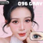 Lens mắt 096 Gray màu xám họa tiết cánh hoa đen, size lớn - thương hiệu LUNA EYES