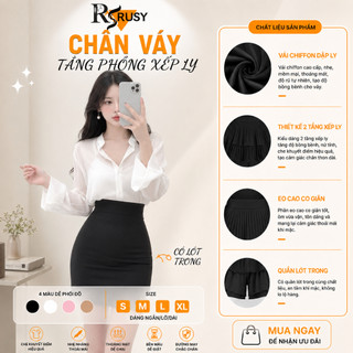 Chân váy công sở chữ A co giản xẻ tà chất mango siêu thanh lịch nhẹ nhàng cho nữ nhiều mẫu CV01 Rusy