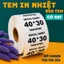 Cuộn 1000 Tem trà sữa 40x30mm Tem cân điện tử Tem mã vạch 40x30 Dán Được 30x40 giấy in nhiệt 40*30 dán ly