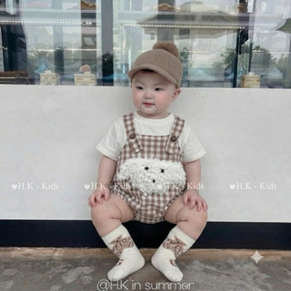 [Hàng thiết kế] Body cho bé - set yếm bé trai bé style Hàn Quốc siêu xinh - bodysuit trẻ em, áo liền quần, bodychip