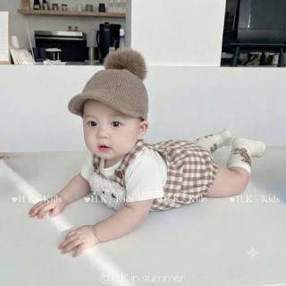 [Hàng thiết kế] Body cho bé - set yếm bé trai bé style Hàn Quốc siêu xinh - bodysuit trẻ em, áo liền quần, bodychip